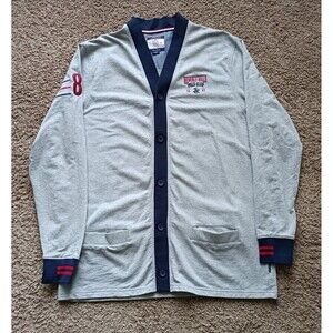 Beverly Hills Polo Club Cardigan Sweater Men's Size XL Embroidered Pockets Long